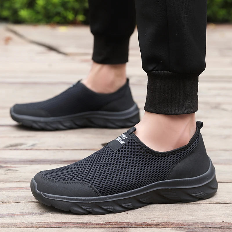 Herren Freizeit Schuhe Atmungsaktiv Slip-On Sneakers 4