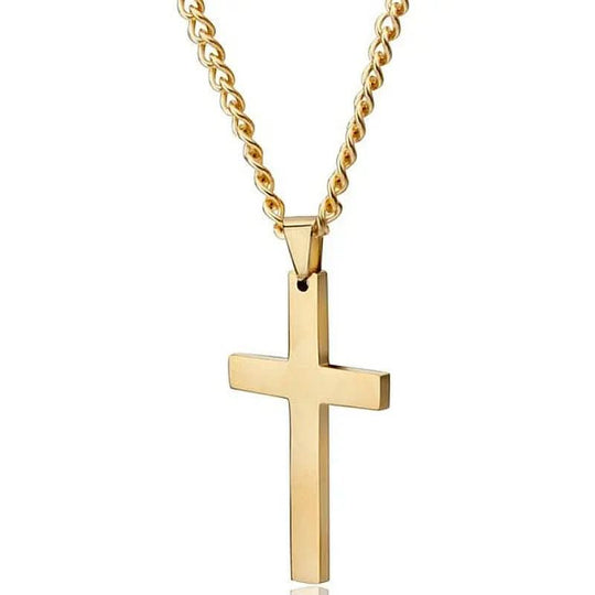 Herren Halskette Kreuzanhänger Klassisch 60 cm Kette Männer 8