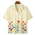 Herren Hemd Floral Sommer Leichtes Baumwollgemisch 0