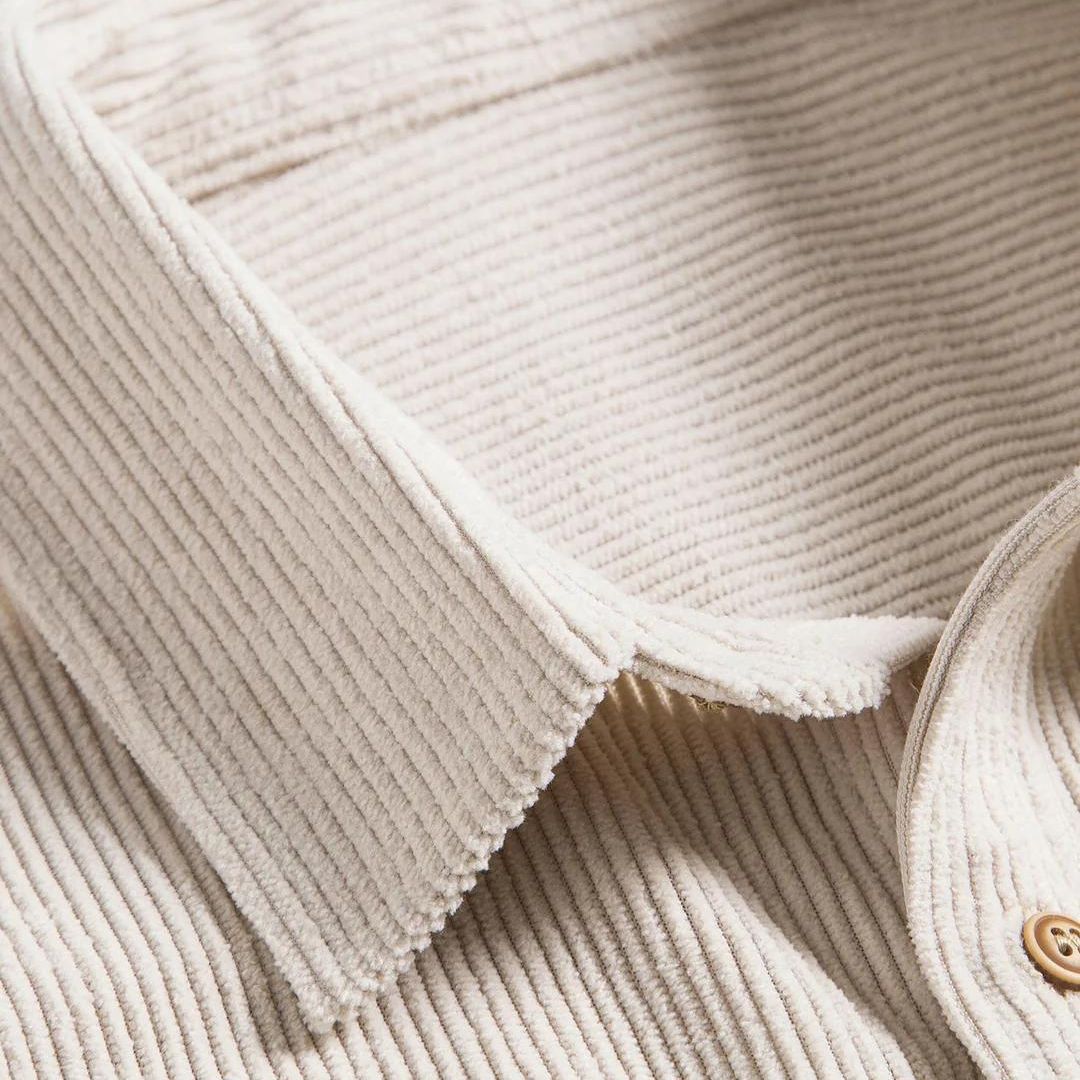 Herren Hemd Langarm Klassischer Schnitt Weicher Cordstoff 5