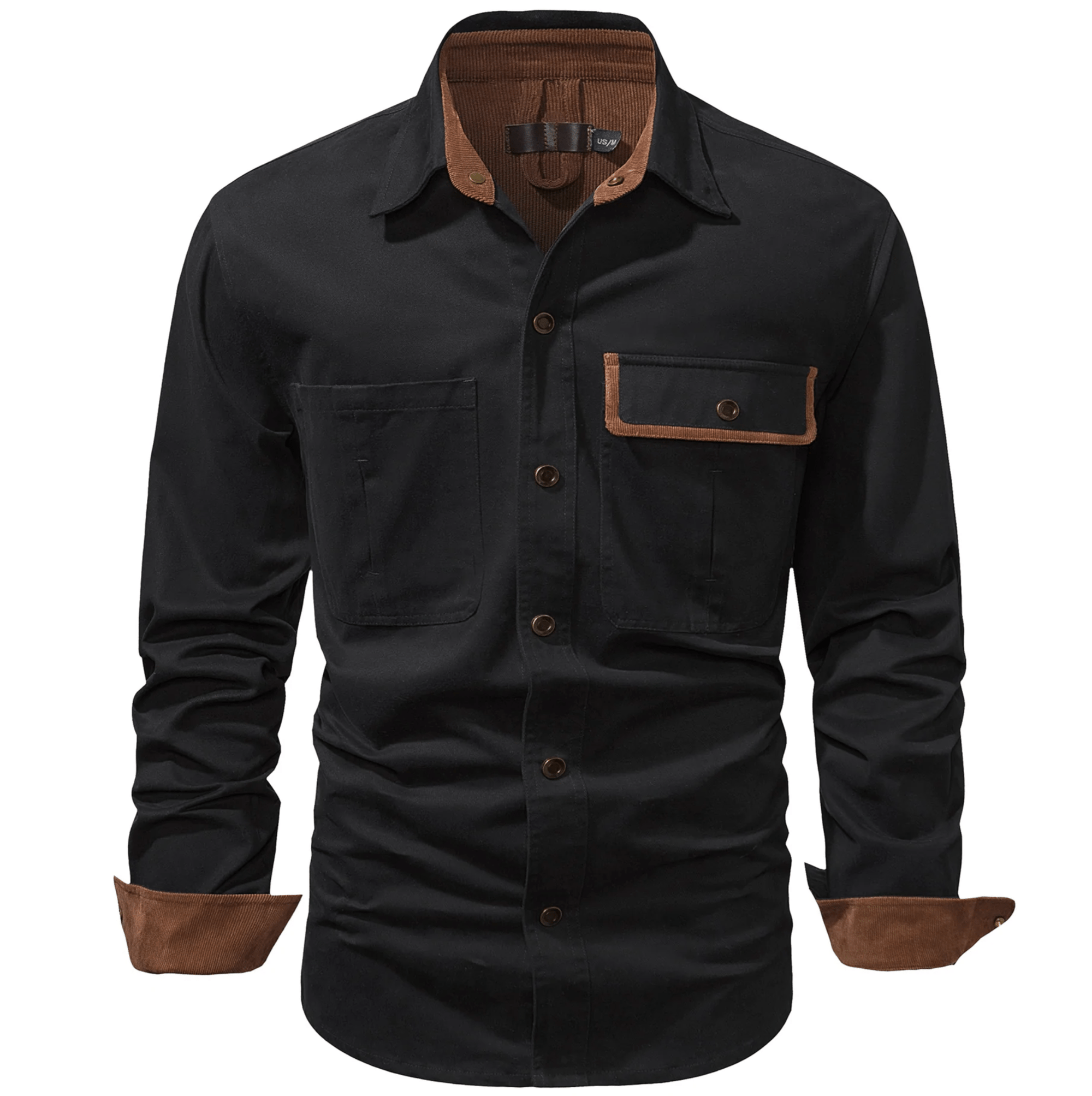 Herren Hemdjacke Dual-Ton Baumwolle 1
