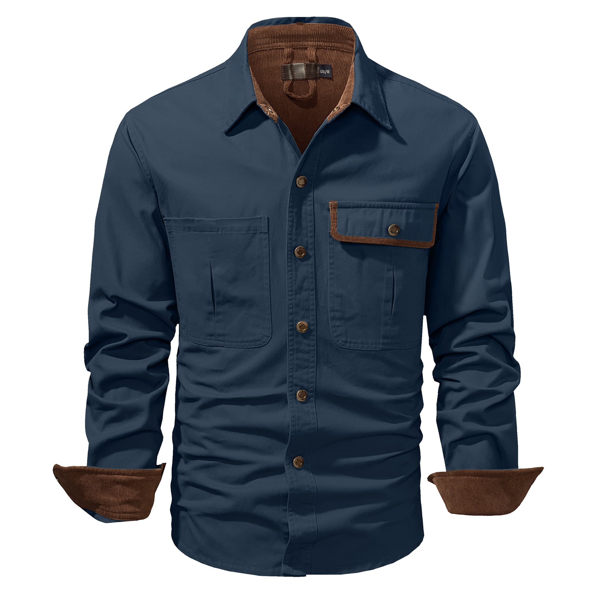 Herren Hemdjacke Dual-Ton Baumwolle 4