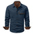 Herren Hemdjacke Dual-Ton Baumwolle 4