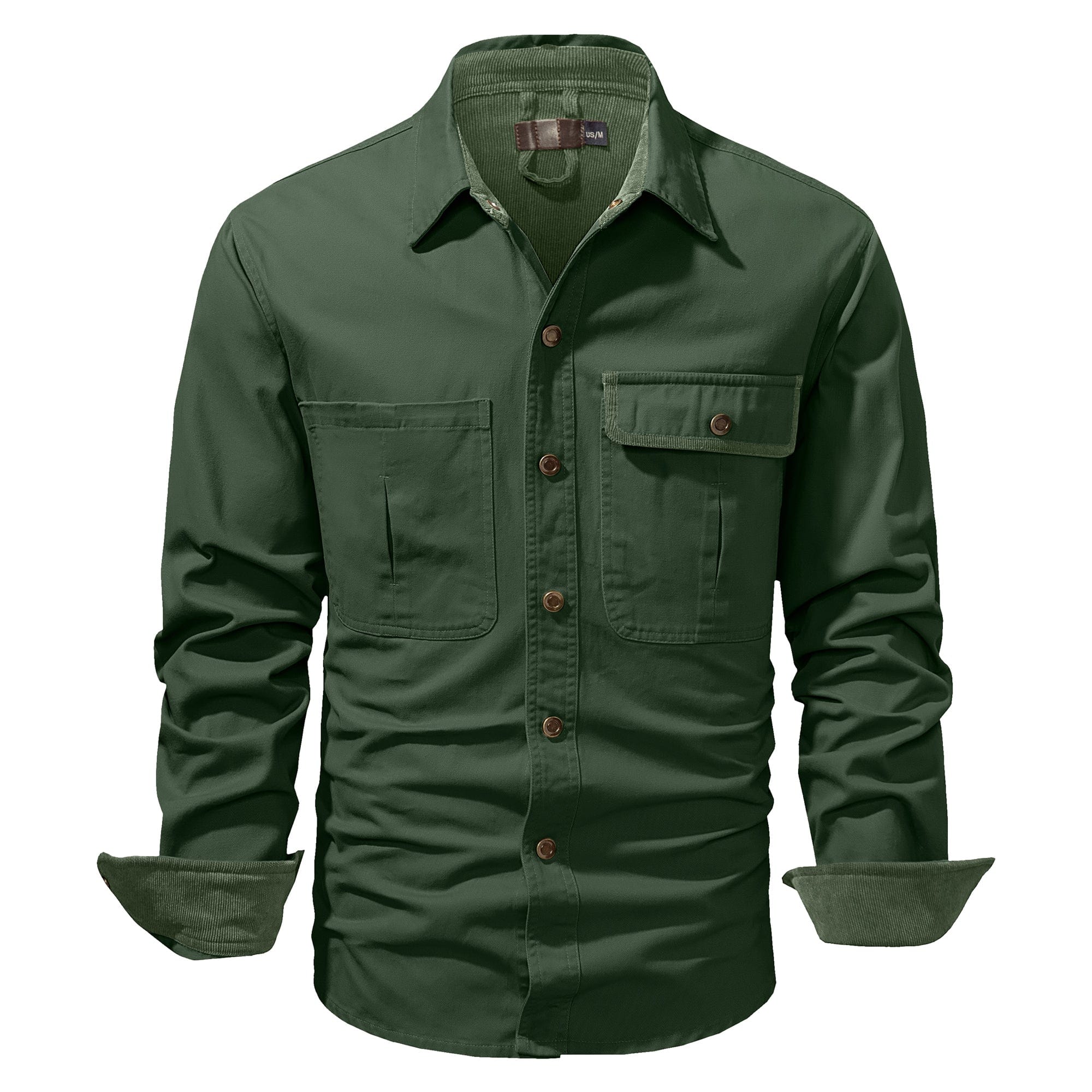 Herren Hemdjacke Dual-Ton Baumwolle 6