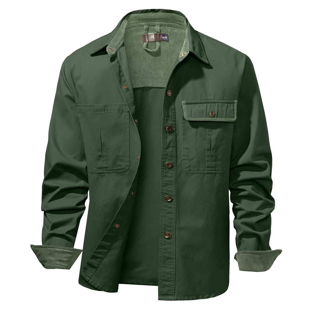Herren Hemdjacke Dual-Ton Baumwolle 7