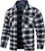Herren Hemdjacke Kariert Oversize Baumwolle Langarm mit Brusttaschen 13