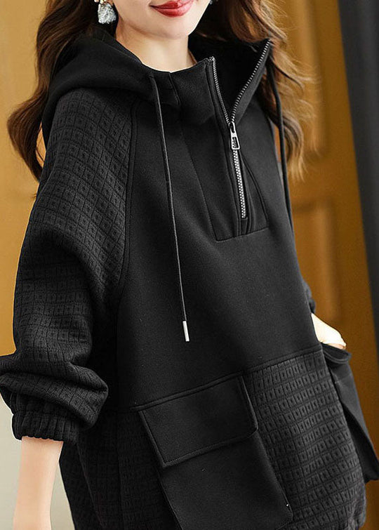 Herren Hoodie mit Kordelzug im Patchwork-Stil 3