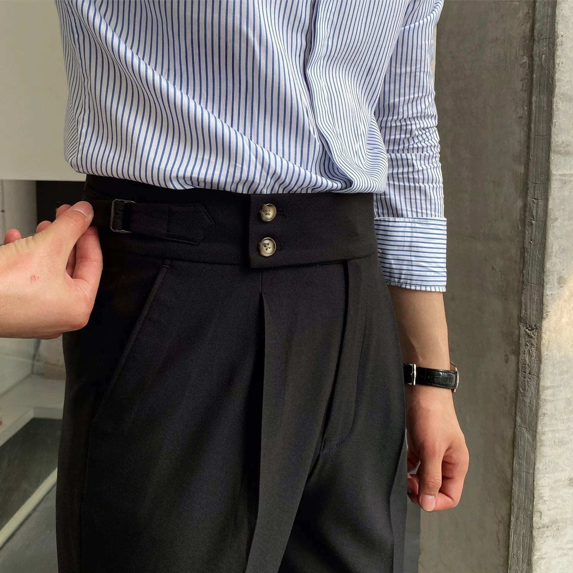 Herren Hosen Klassisch Doppelschließend Für Büro Und Freizeit 3