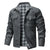 Herren Jacke Casual Flanellgefüttert Polyester Shacket mit Druckknöpfen 1