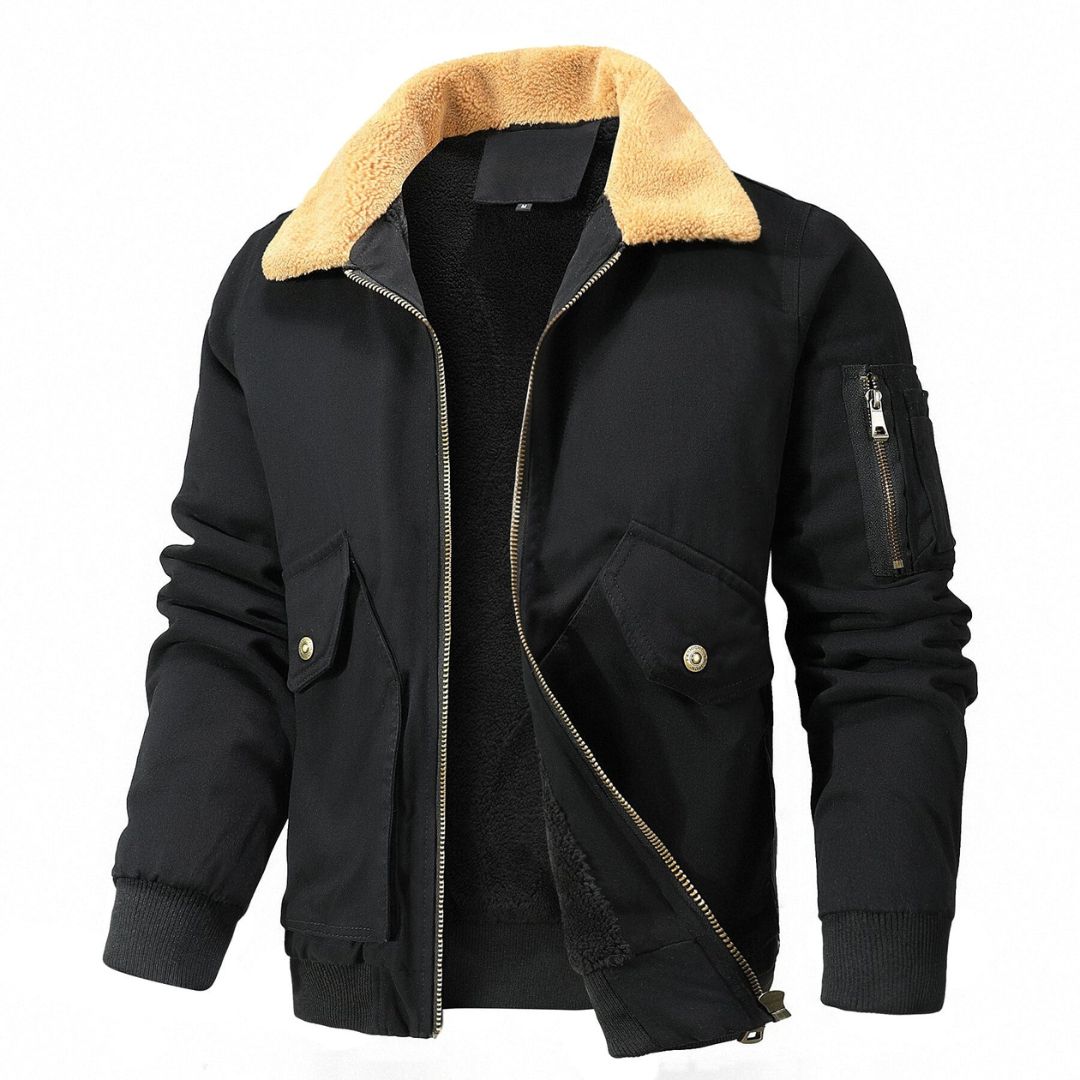Herren Jacke Funktional mit Fleece-Futter und Taschen 1