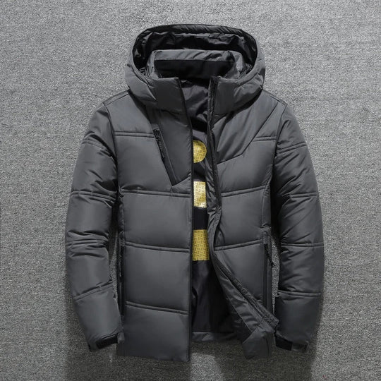 Herren Jacke Winter Puffer Daunenmaterial Modernes Design 1