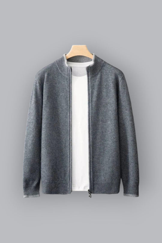 Herren Jacke mit Reißverschluss im minimalistischen Stil 1