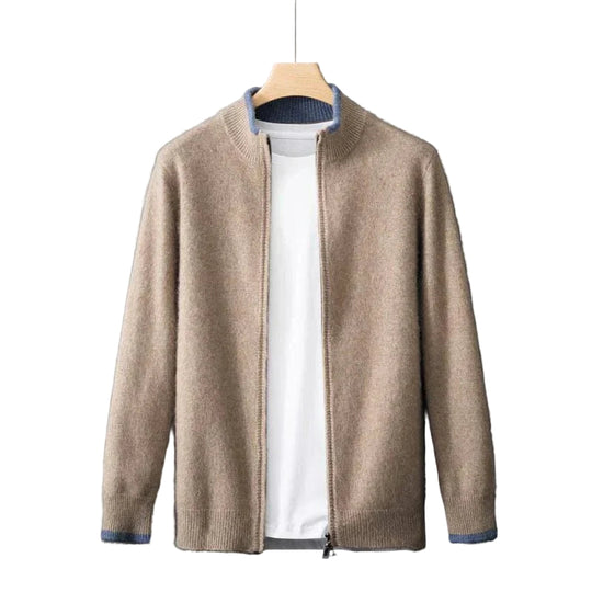 Herren Jacke mit Reißverschluss im minimalistischen Stil 2