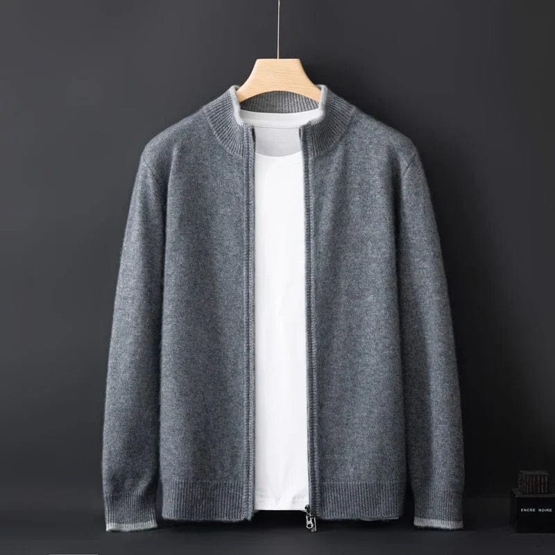 Herren Jacke mit Reißverschluss im minimalistischen Stil 4