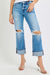 Herren Jeans Straight Fit Denim mit Umschlagbarem Saum 2