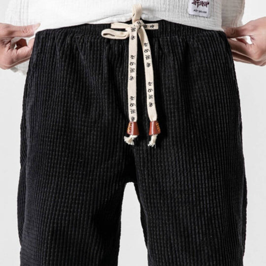 Herren Jogginghose Corduroy Mit Verstellbarem Bund Und Gerader Beinform 4