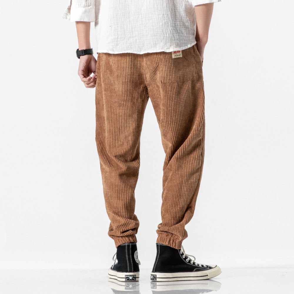 Herren Jogginghose Corduroy Mit Verstellbarem Bund Und Gerader Beinform 8