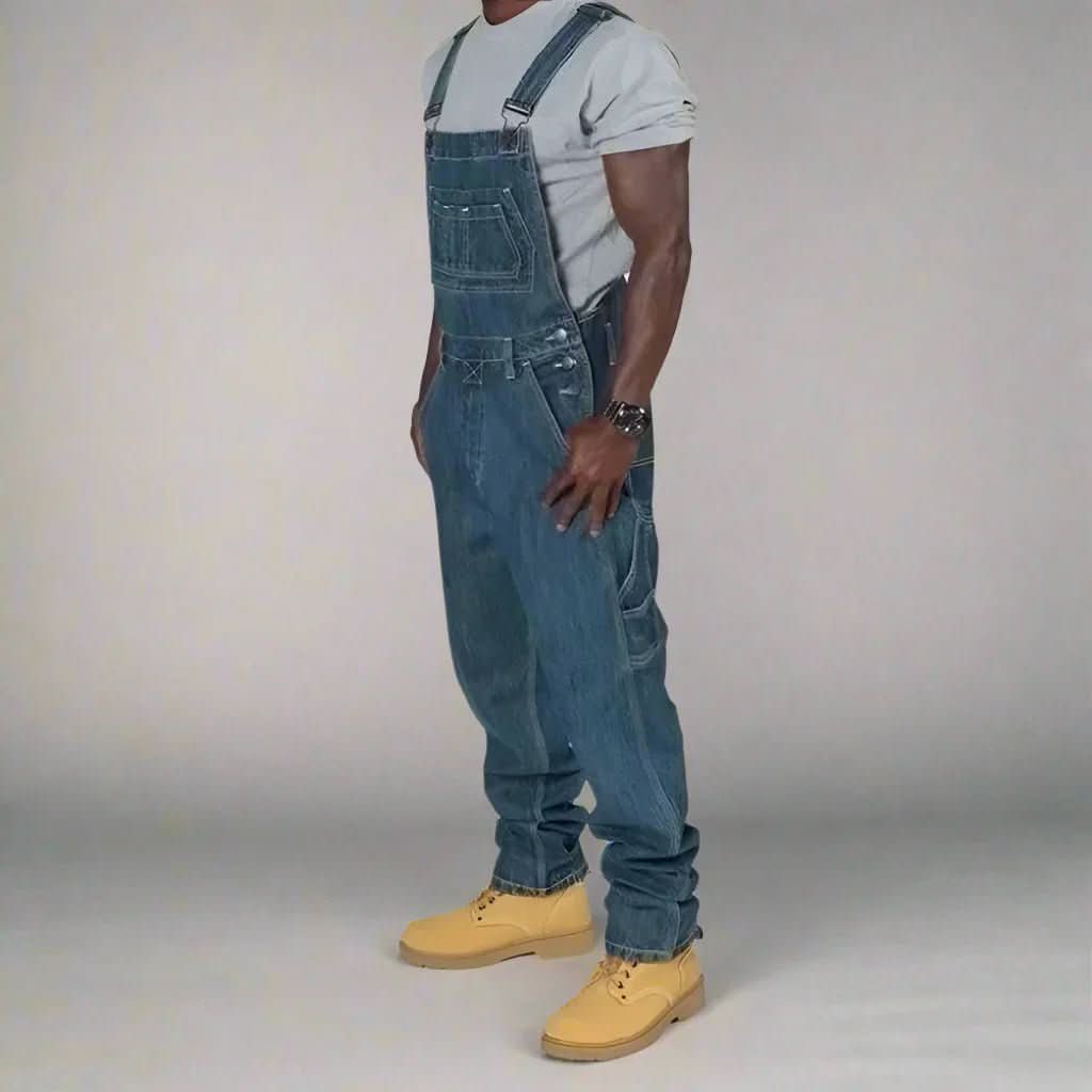 Herren Jumpsuit Mit Splice-Details Für Lässige Streetwear 0