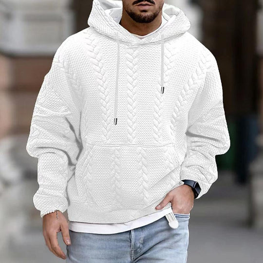 Herren Kapuzenpullover mit Kängurutasche und modernem Print 5