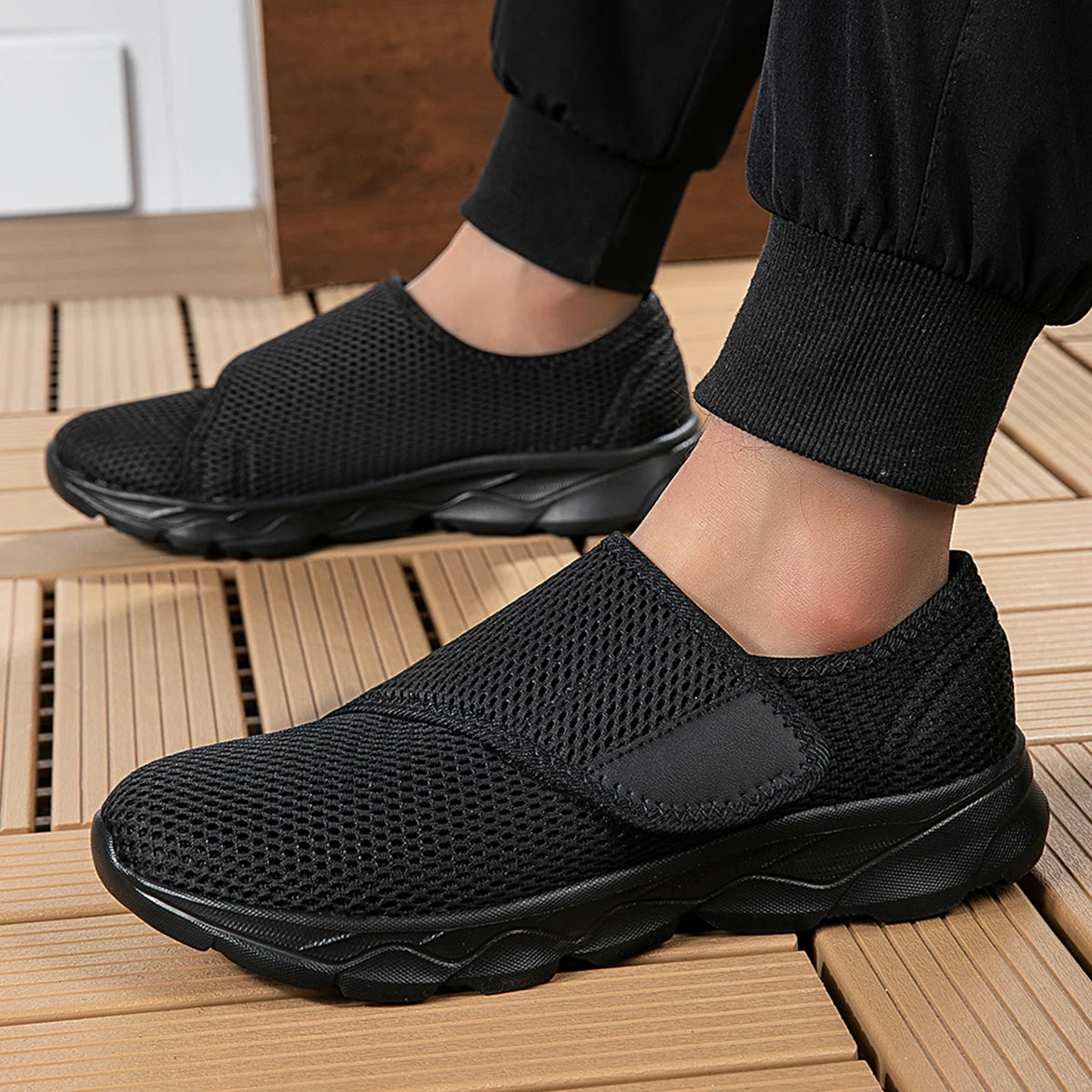 Herren Komfort Schuhe für breite Füße mit verstellbarem Design 2