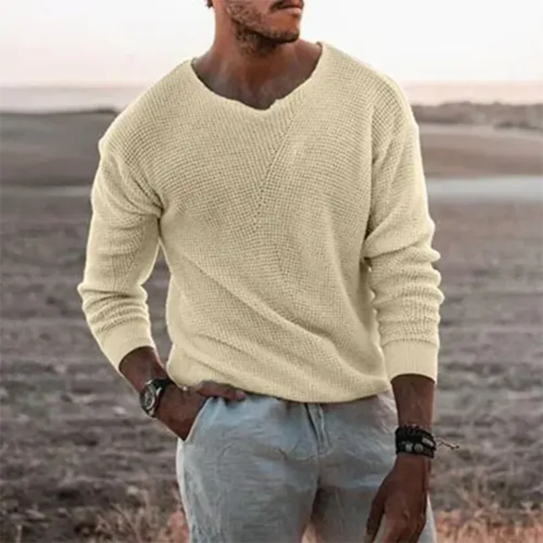 Herren Langarm Pullover Klassisch Strickmaterial 1