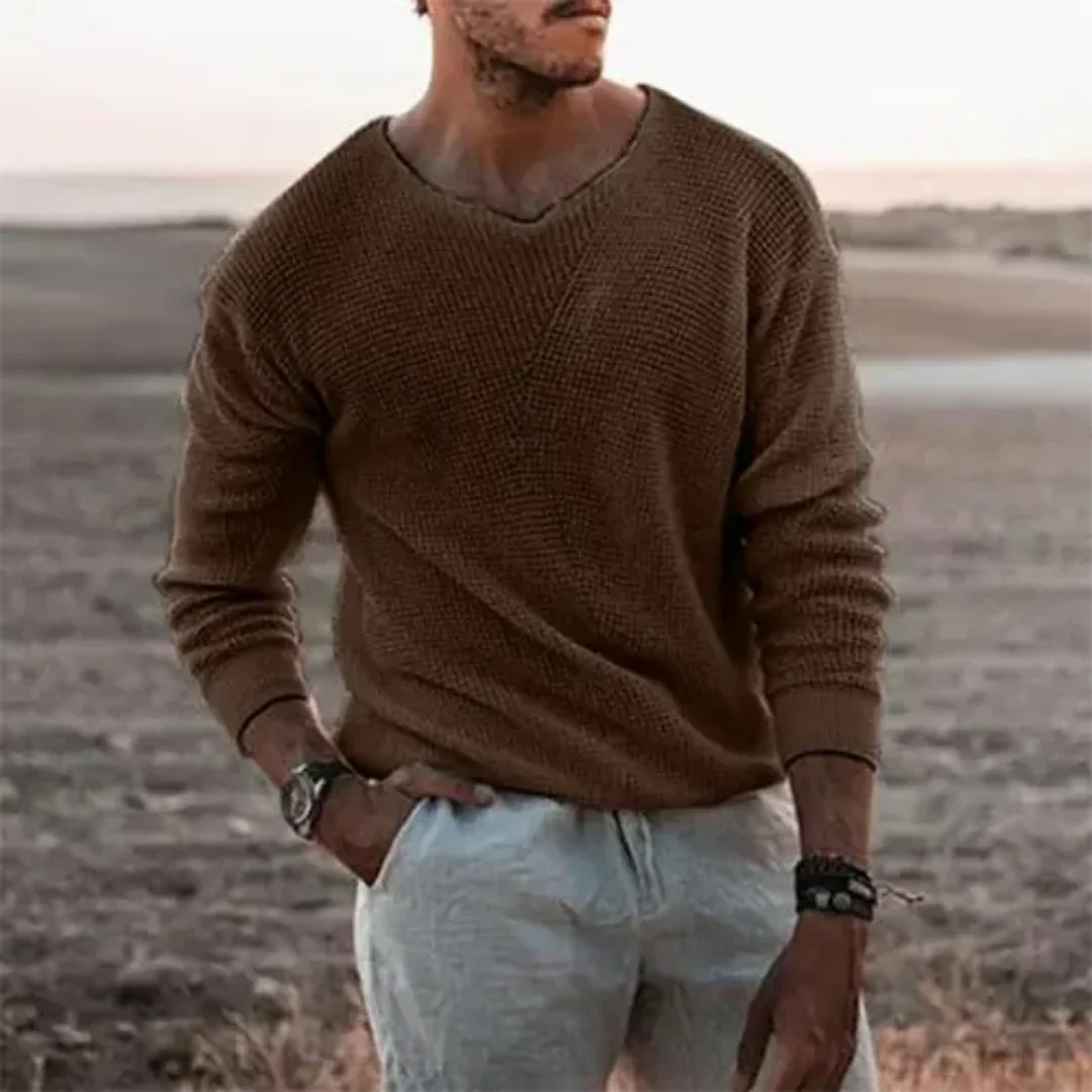 Herren Langarm Pullover Klassisch Strickmaterial 3