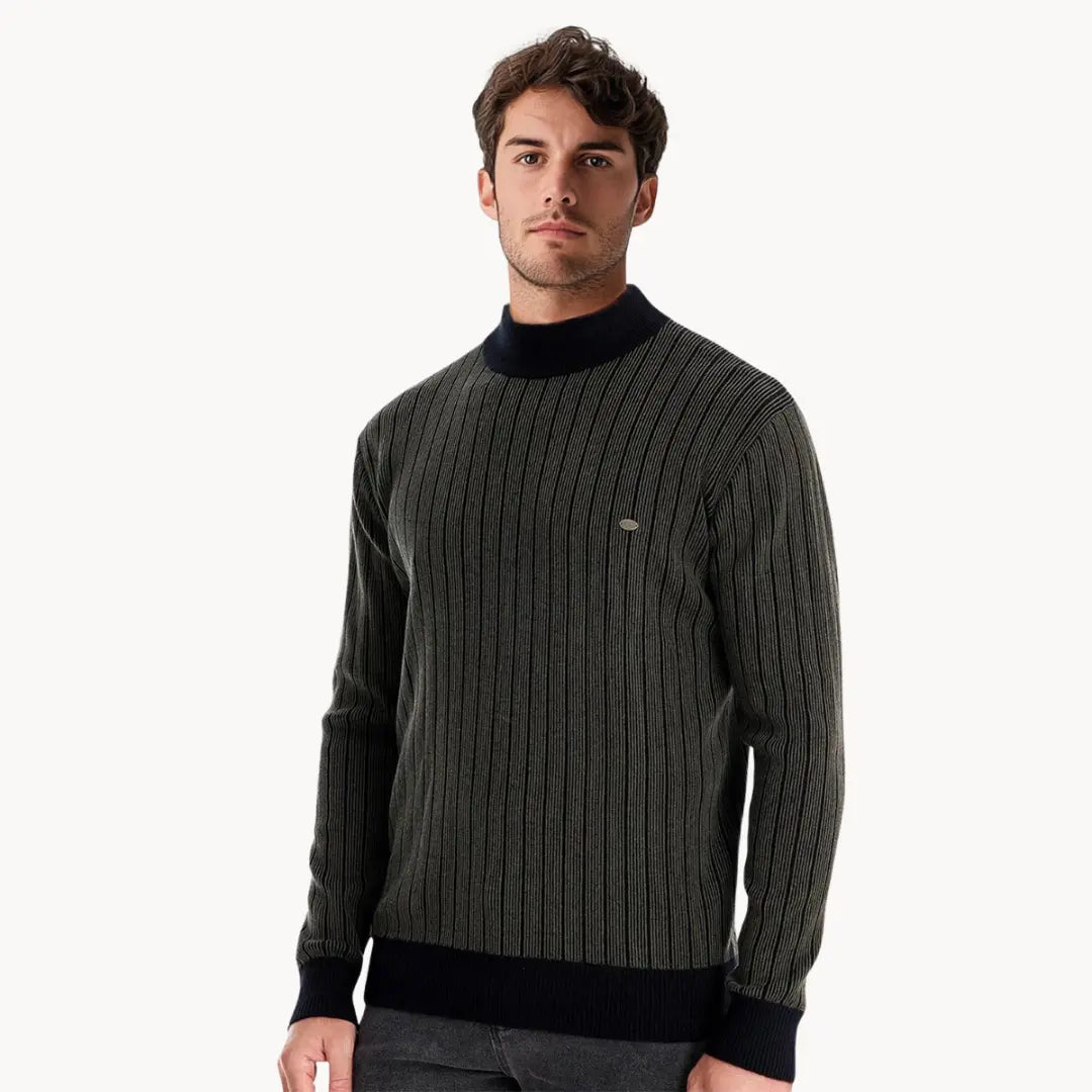 Herren Langarmpullover Gestreift 5