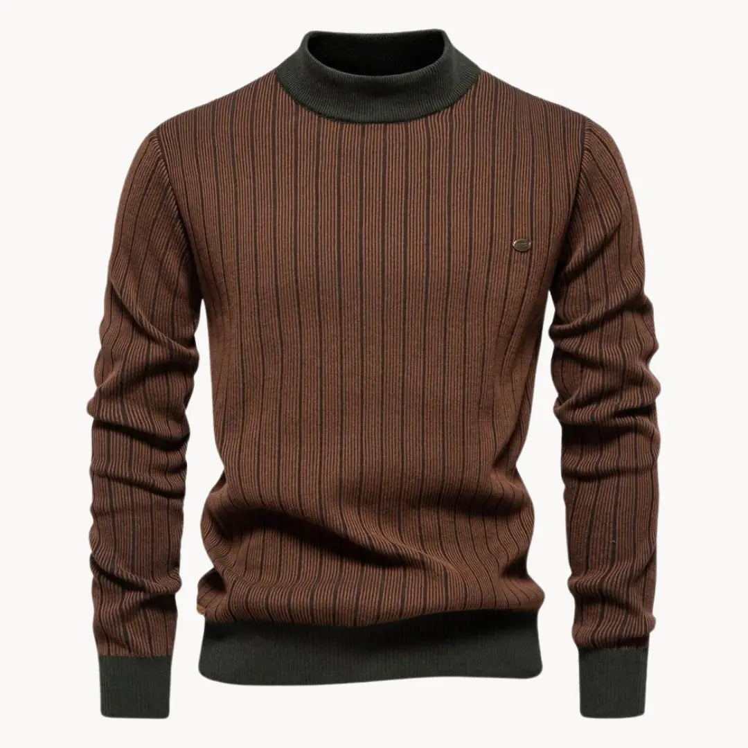Herren Langarmpullover Gestreift 8