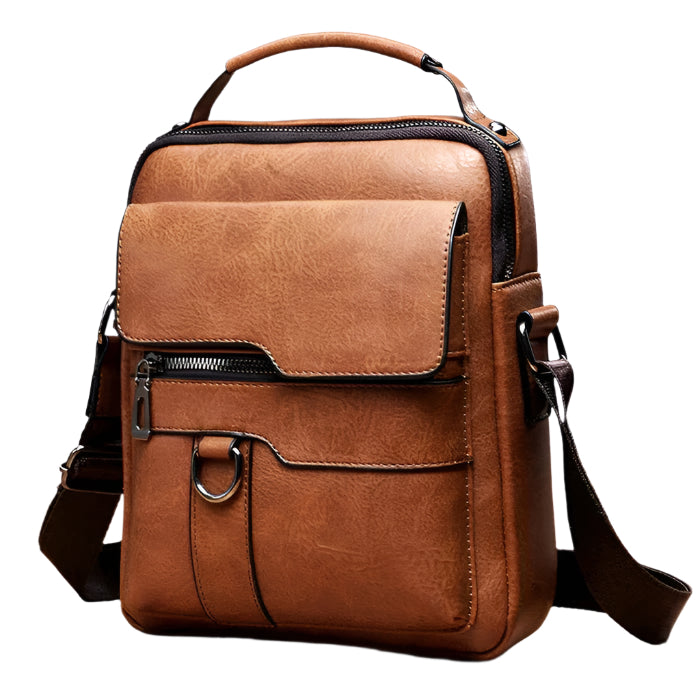 Herren Laptoptasche Multifunktional Leder 15,6 Zoll 0