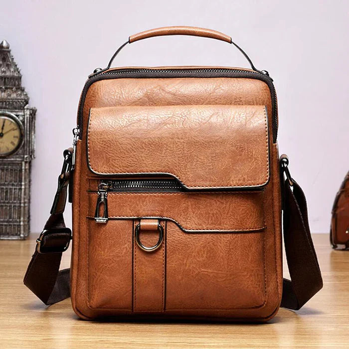 Herren Laptoptasche Multifunktional Leder 15,6 Zoll 1