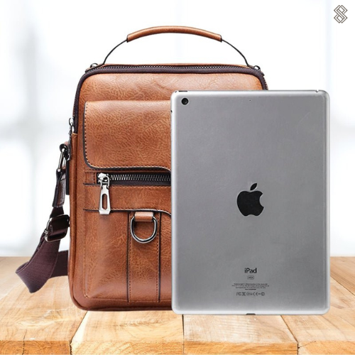 Herren Laptoptasche Multifunktional Leder 15,6 Zoll 4