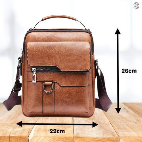 Herren Laptoptasche Multifunktional Leder 15,6 Zoll 8
