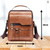 Herren Laptoptasche Multifunktional Leder 15,6 Zoll 8