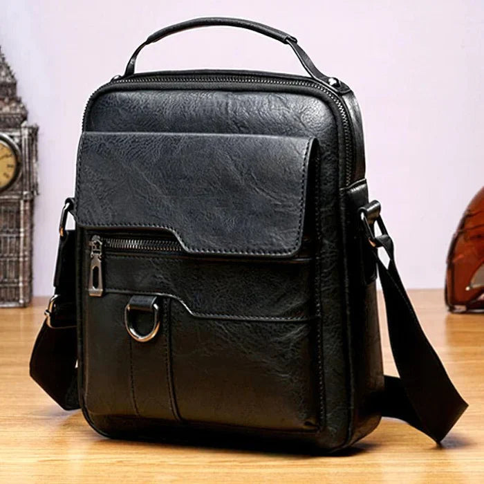 Herren Laptoptasche Multifunktional Leder 15,6 Zoll 9