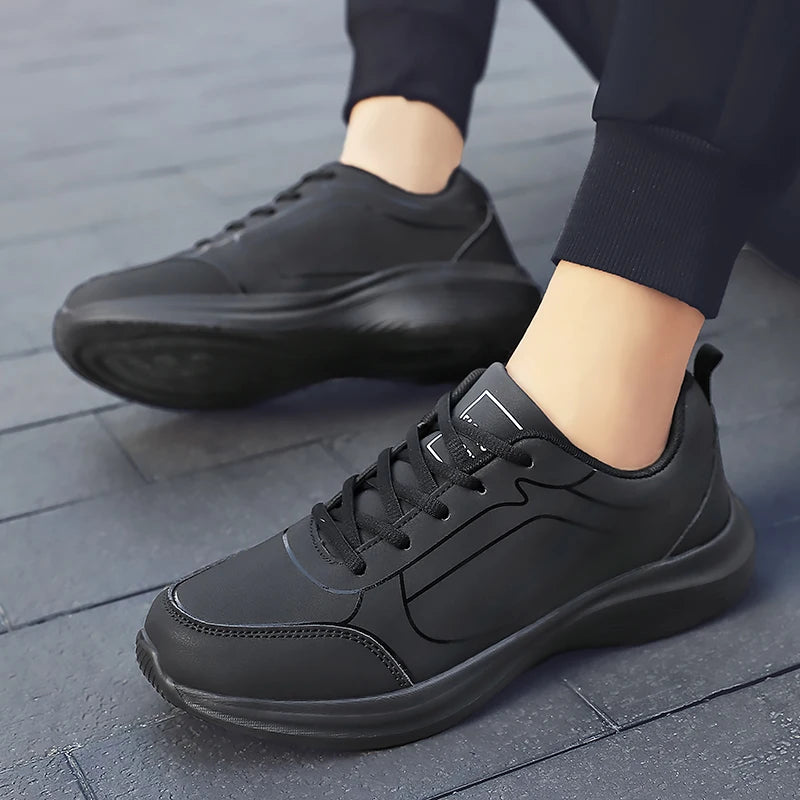 Herren Laufschuhe Atmungsaktiv Winter Sneakers mit Rutschfester Sohle und Weichem Innenfutter 5