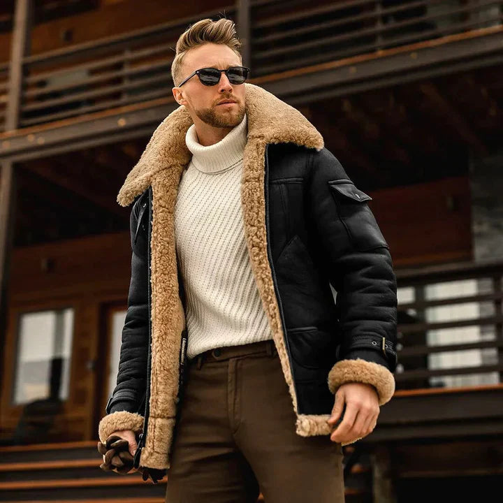 Herren Mantel Lang Klassisch für Winter und Übergangszeiten 3