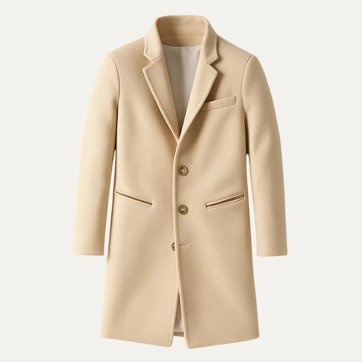 Herren Mantel Lang Klassischer Trenchcoat für Elegante Looks 1