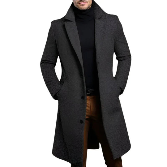 Herren Mantel Mittellang Klassisch 8