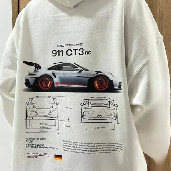 Herren Oversized Hoodie mit Sportlichem Print aus Baumwollmix 0