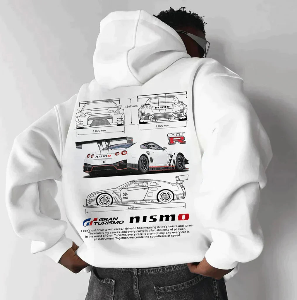 Herren Oversized Hoodie mit Sportlichem Print aus Baumwollmix 5