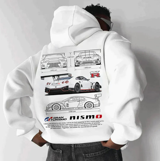 Herren Oversized Hoodie mit Sportlichem Print aus Baumwollmix 5