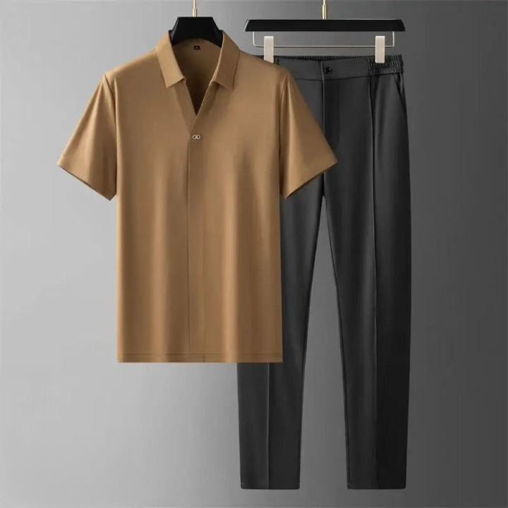 Herren Polo Set Sportlich Hochwertiger Stoff 10