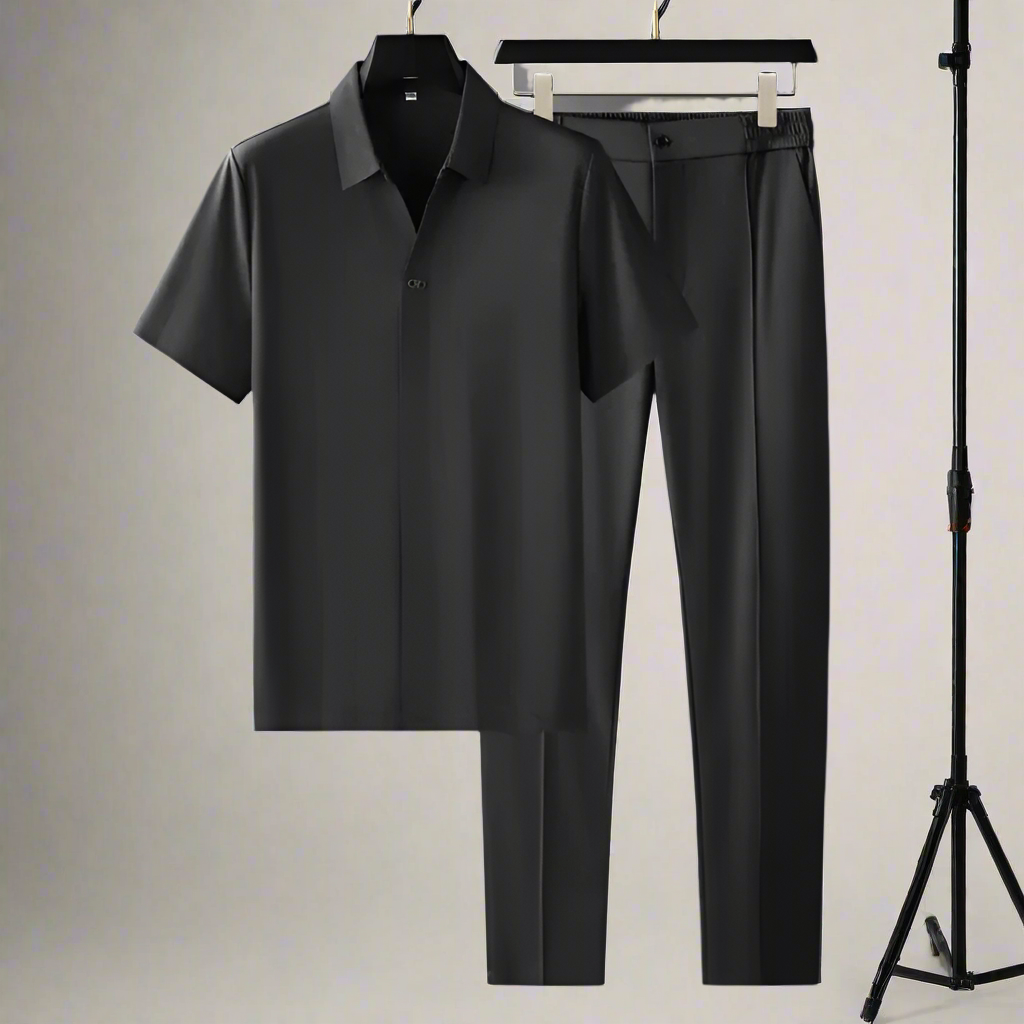 Herren Polo Set Sportlich Hochwertiger Stoff 3