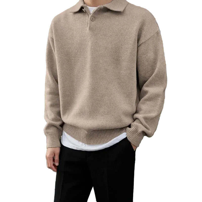 Herren Polo Shirt mit Knöpfen Klassisch und Vielseitig 0