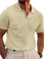 Herren Poloshirt Casual Waffelgewebe V-Kragen 0
