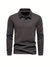 Herren Poloshirt Langarm Klassischer Kragen Atmungsaktive Baumwolle 3