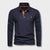 Herren Poloshirt Langarm Tailliert Baumwolle mit Kontrastdetails 1