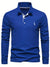 Herren Poloshirt Langarm Tailliert Baumwolle mit Kontrastdetails 4