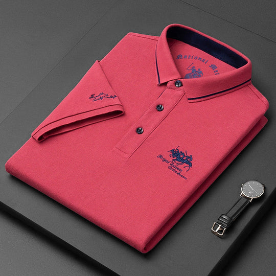 Herren Poloshirt Modernes Design Mischgewebe 2