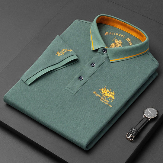 Herren Poloshirt Modernes Design Mischgewebe 3